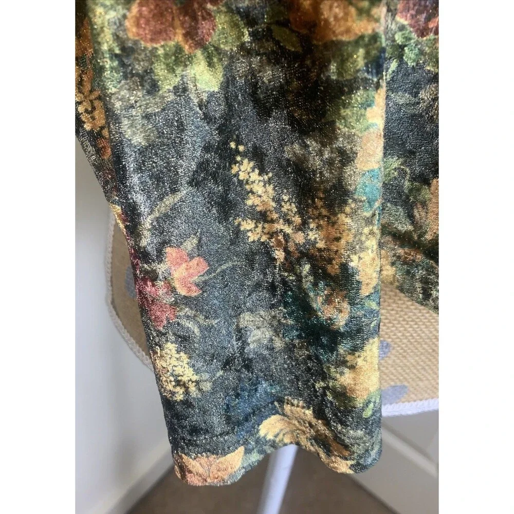 VtG Velvet Top Floral Small Dark Fairy Goblincore Whimsigoth Forest Earth Boho - Picture 3 of 11
